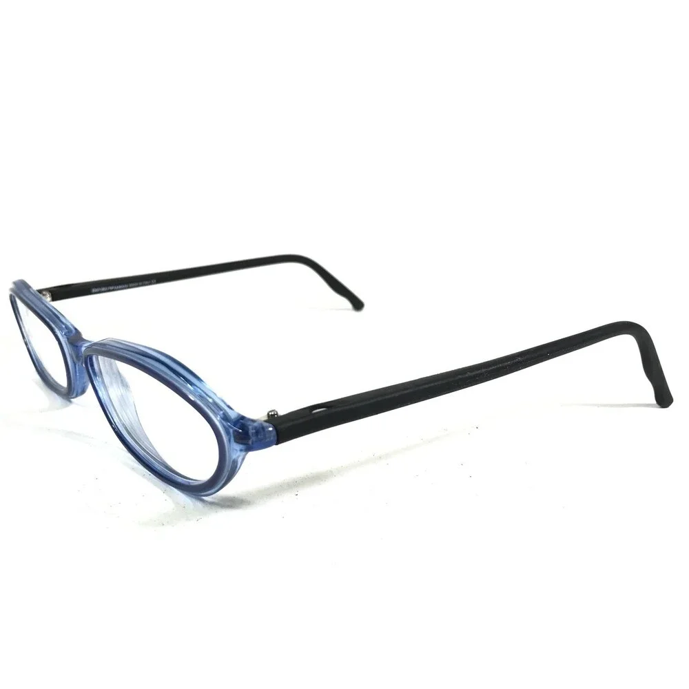 Emporio Armani Eyeglasses Frames 614 414 Black Clear Blue Oval 52-16-135